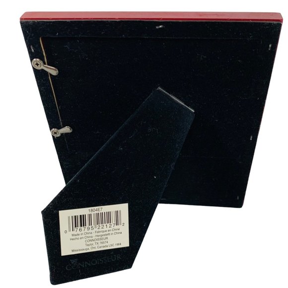 Connoisseur Accents Photo Frame Curious Kitty Cat 5"x3.5" Maroon Tabletop Desk - Picture 2 of 11